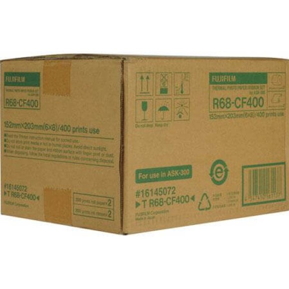 Fuji ASK-300 6 x 8 inch Media Bundle - 400 prints R68-CF400